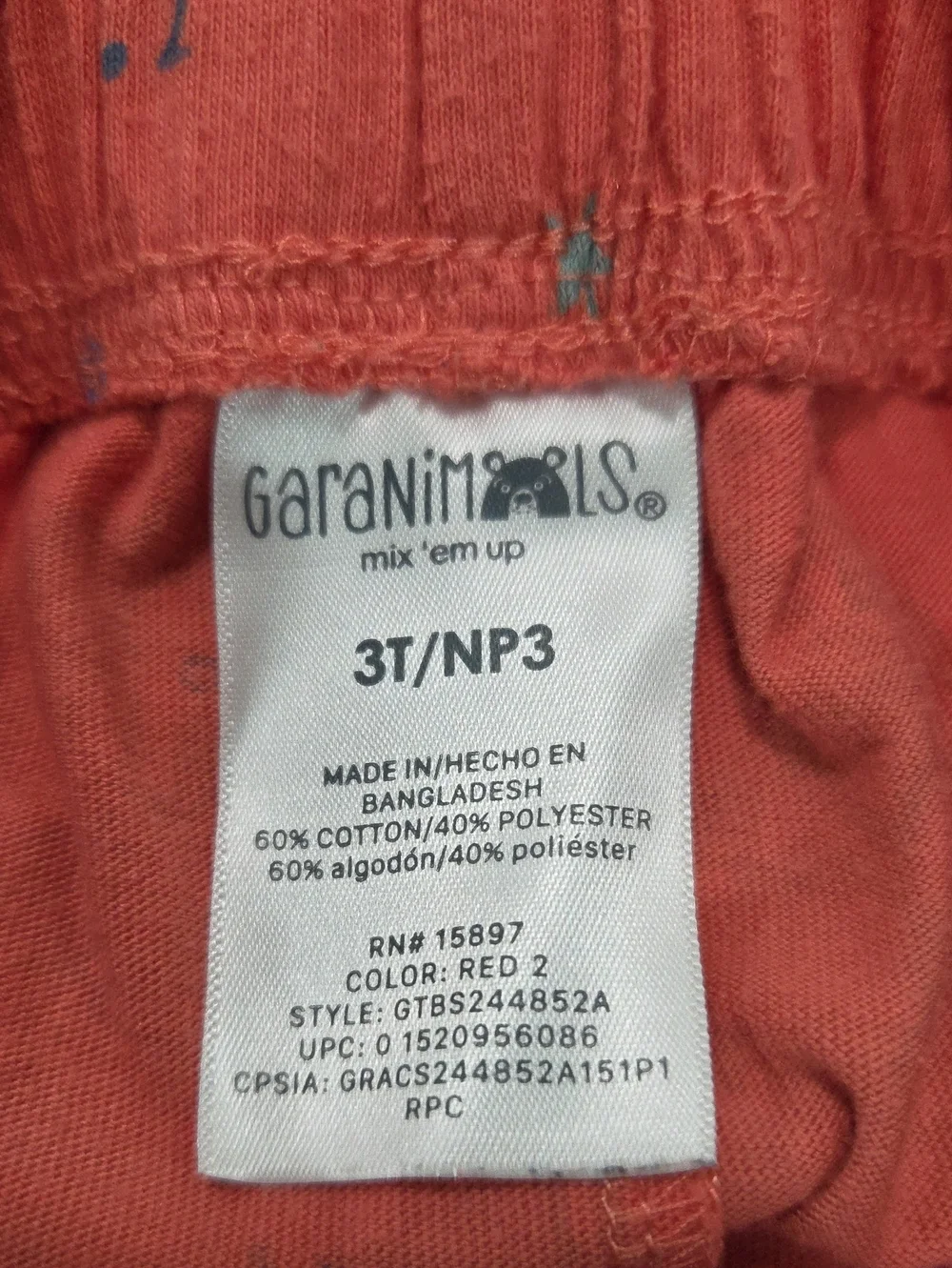 •Garanimals• Toddler Boys Dark Orange Stretchy Shorts